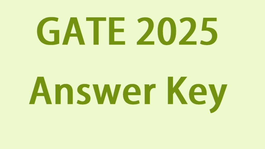 gate 2025 answer key